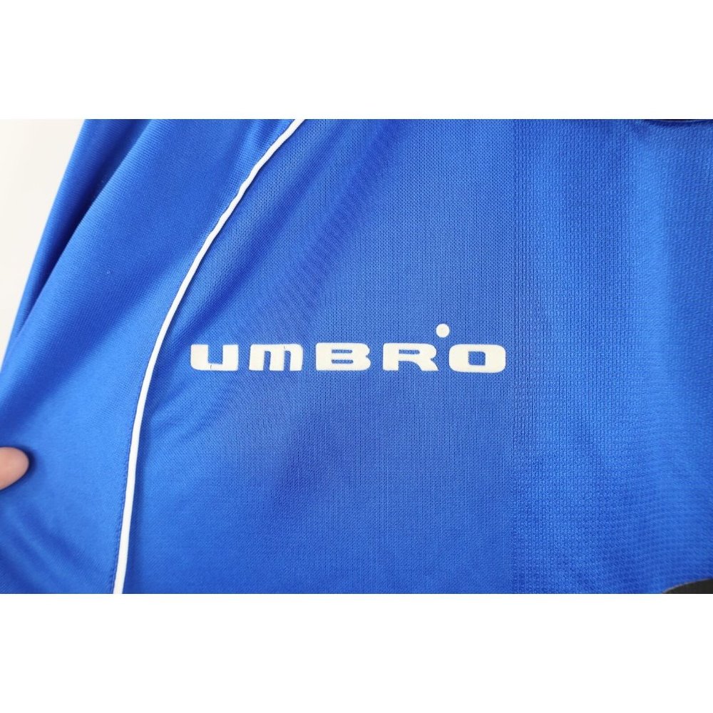 Vintage Umbro Mens Small Spell Out Carling Glasgow Rangers Soccer Jersey Blue - Picture 5 of 11